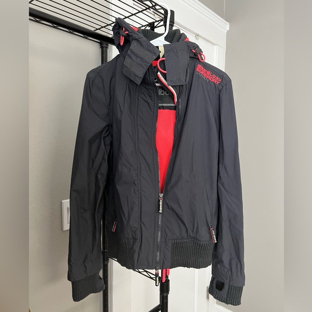 SUPERDRY Women’s Windbomber Size L grey/pink